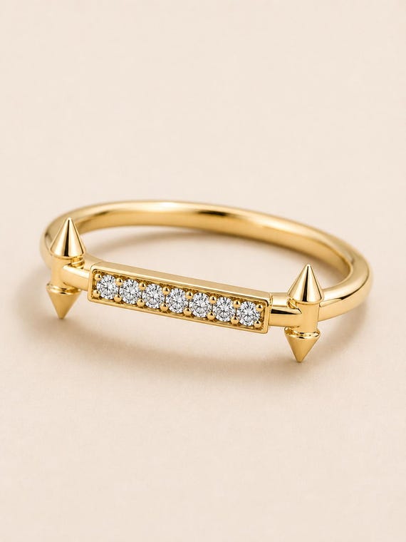 Gold Spiky Fine Jewelry Women