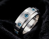 Aguamarine Spinner Ring for Men — photo 1