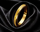 Yellow CZ Eternity Spinner Ring — photo 8