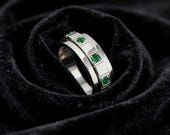 Emerald Spinner Ring for Men — photo 3
