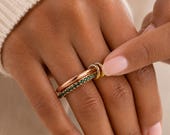 RoseGold 925 Silver Interlocking Stackable Ring — photo 5