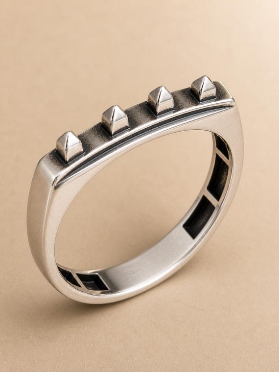 Pyramid Spike Tactile Fidget Ring