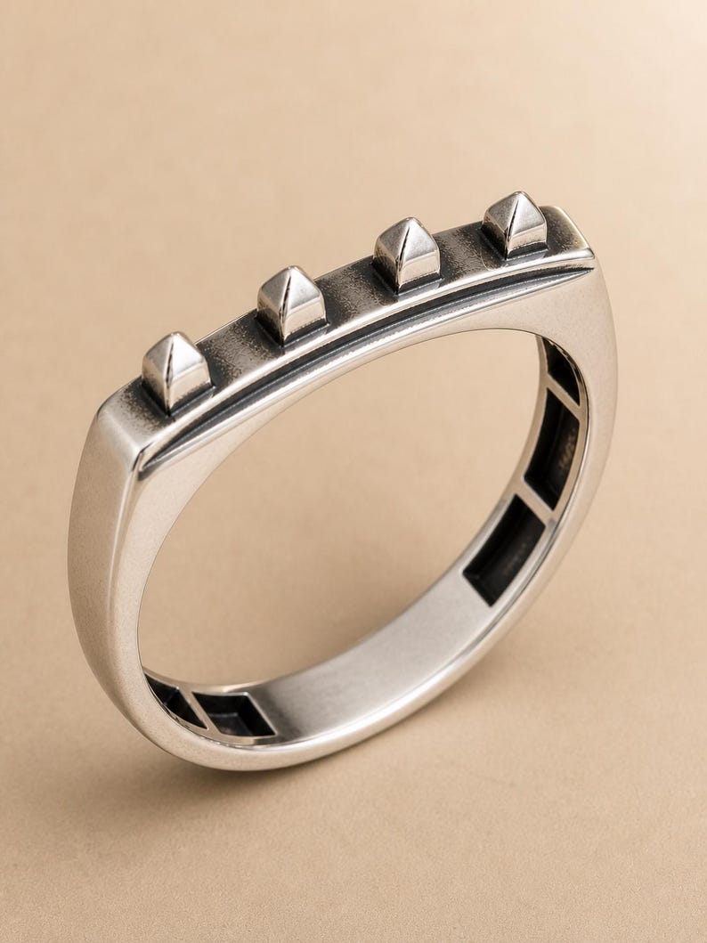 Pyramid Spike Tactile Fidget Ring