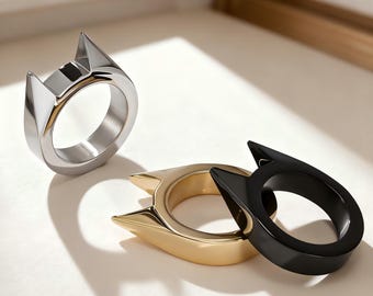 Stim Sensory Fidget Ring with Dual Spikes, Pain Stim Ring for Anxiety Relief, Tactile Grounding Jewelry, Minimalist Touchpoint Ring