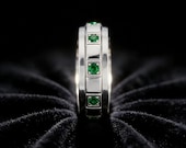 Emerald Spinner Ring for Men — photo 8