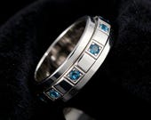Aguamarine Spinner Ring for Men — photo 6