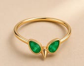 Emerald Spiky Fidget Ring for Women — photo 1