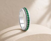 Emerald Spinner Ring — photo 7