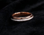 Rose Gold Spinner Engagement Ring Women — photo 3