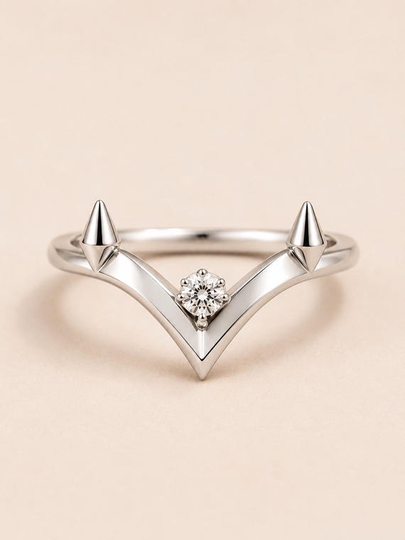 Minimal Spiky Fidget Ring Women
