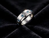 Aguamarine Spinner Ring for Men — photo 3