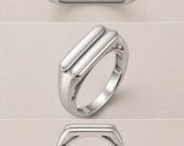 Minimal Double Bar Surface Tactile Ring — photo 3