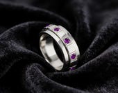 Amethyst Spinner Ring Men — photo 7