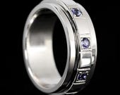 Purple Birthstone Spinner Ring Men — photo 8