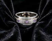 Purple Birthstone Spinner Ring Men — photo 4