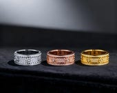 Gold Fidget Ring, CZ Spinner Ring — photo 8