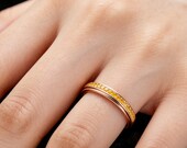 Yellow CZ Eternity Spinner Ring — photo 10