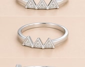 Triangle Zirconia Tactile Fidget Ring for Women — photo 4