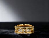 Gold Fidget Ring, CZ Spinner Ring — photo 10