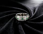 Emerald Spinner Ring for Men — photo 7