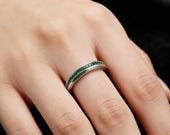 Emerald Spinner Ring Women — photo 5