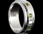 August Birthstone Spinner Ring Men — photo 1