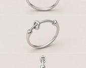 Lozenge Slider Wiggle Fidget Ring for Women — photo 3