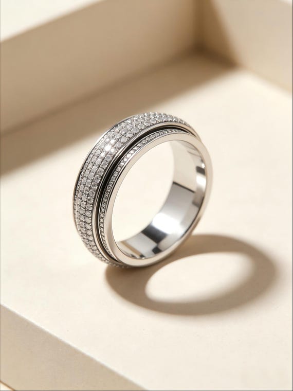 Iced Out Spinner Ring