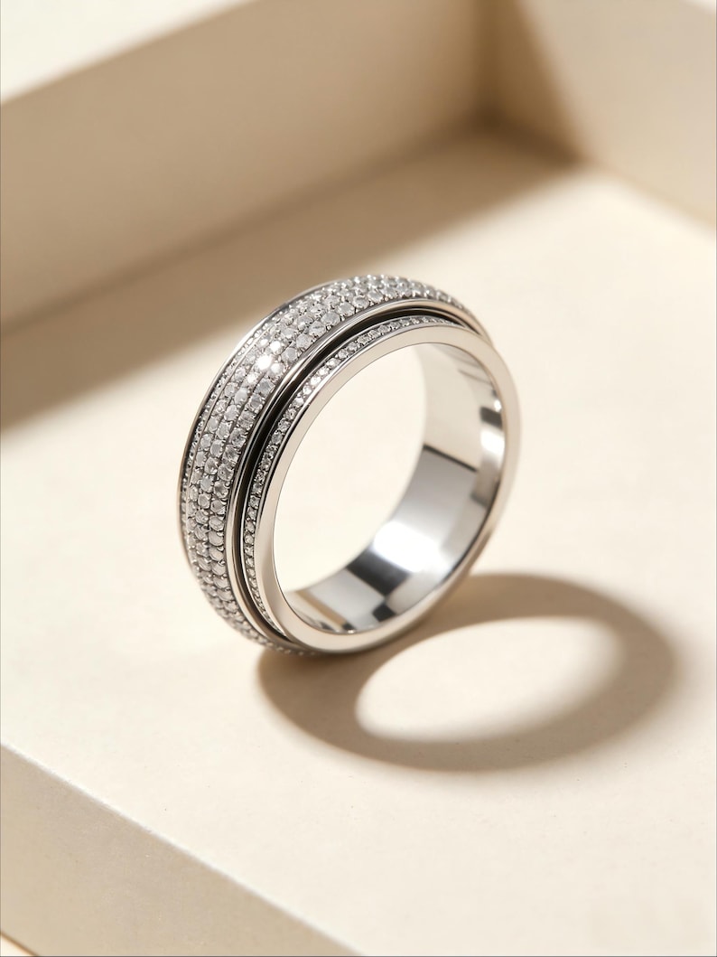 Iced Out Spinner Ring