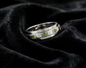August Birthstone Spinner Ring Men — photo 5