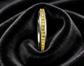 Yellow CZ Eternity Spinner Ring — photo 2