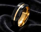 Black Gold Spinner Ring Men — photo 2