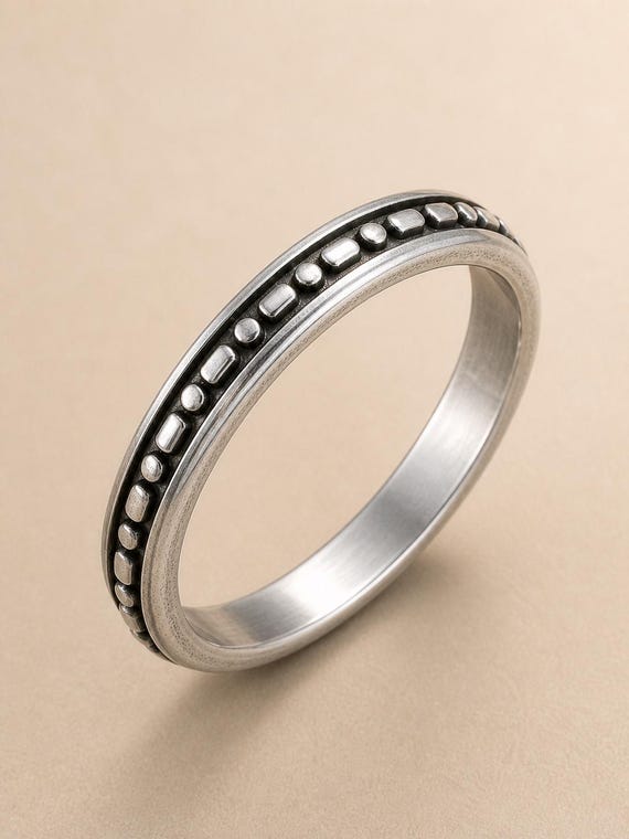 Dot Bar Tactile Fidget Ring