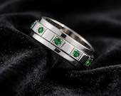 Emerald Spinner Ring for Men — photo 4