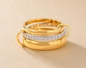 Two-Tone Sterling Silver Interlocking Ring — photo 4