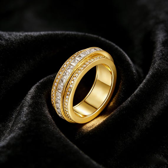 Sterling Silver Spinner Wedding Ring