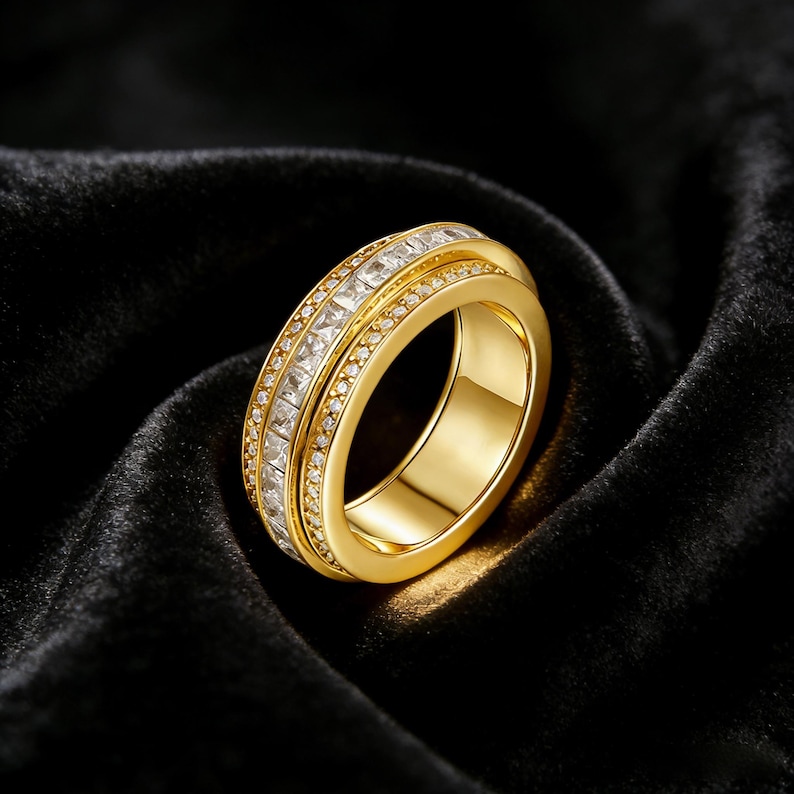 Sterling Silver Spinner Wedding Ring