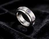Purple Birthstone Spinner Ring Men — photo 6