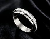Rose Gold Spinner Engagement Ring Women — photo 4