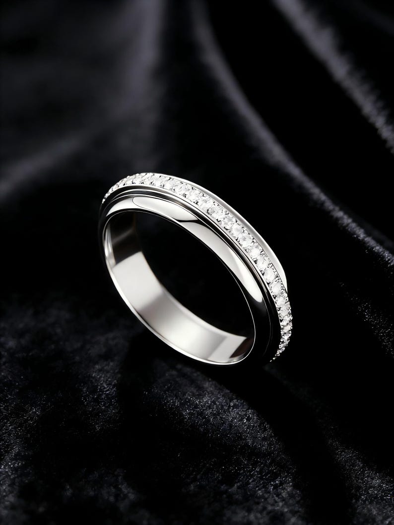 Gold Fidget Ring, Calming Gift for Women