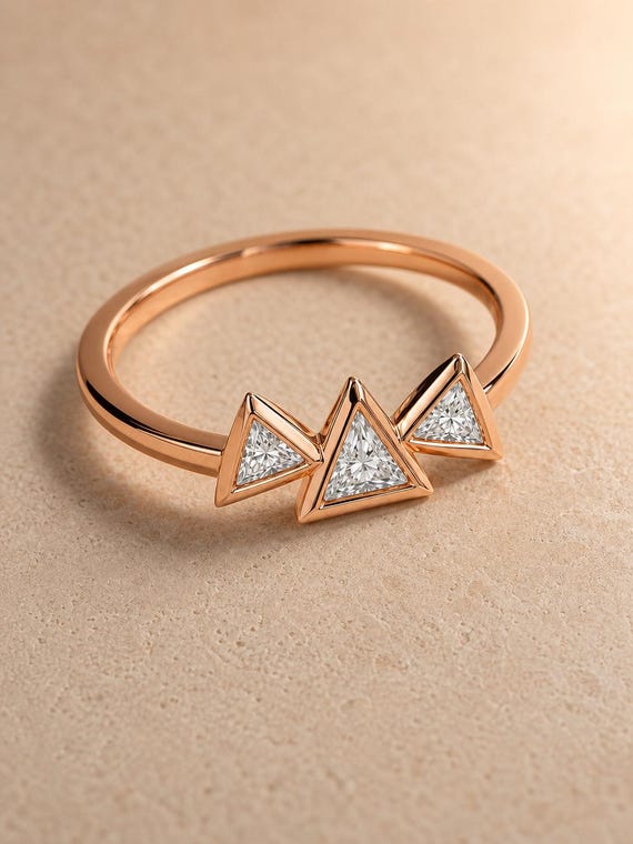 Triangle Moissanite Fidget Ring