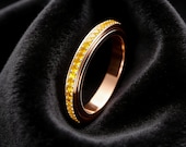 Yellow CZ Eternity Spinner Ring — photo 5