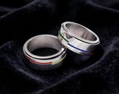 Stripe Rainbow Spinner Ring Unisex — photo 2