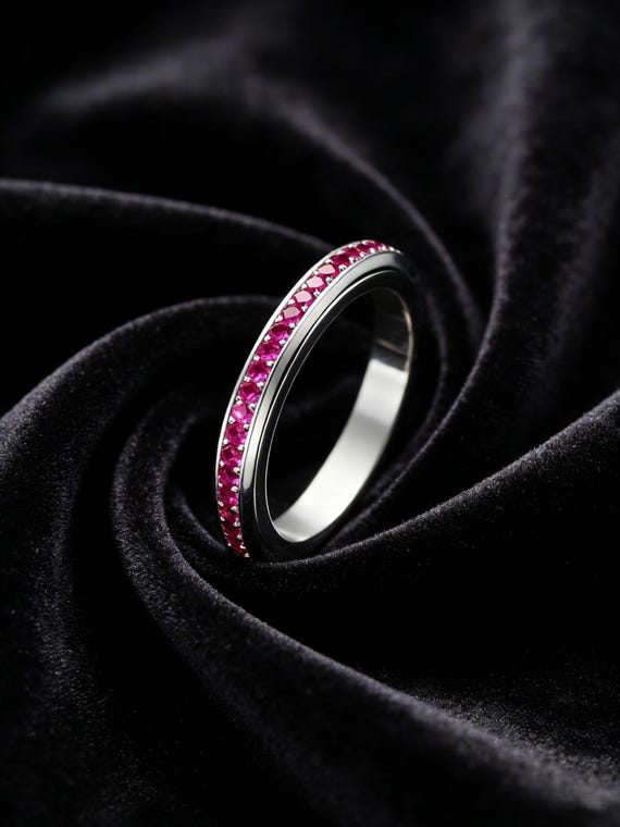 October Birthstone Spinner Ring Women
