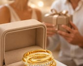 Gold  Interlocking Triple Stackable Ring — photo 2
