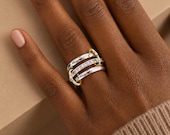 Interlocking Moissanite Ring — photo 7