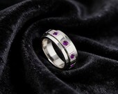 Amethyst Spinner Ring Men — photo 6