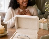 Rounded Dome Moissanite Tactile Fidget Ring for Women — photo 2
