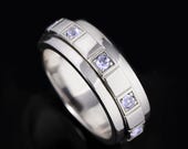 Purple Birthstone Spinner Ring Men — photo 9