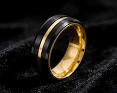 Black Gold Spinner Ring Men — photo 1